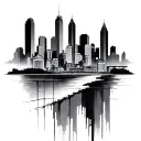 Atlanta Skyline tattoo design idea