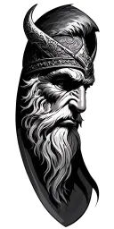 odin face tattoo design idea
