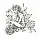 fairy tattoo design idea
