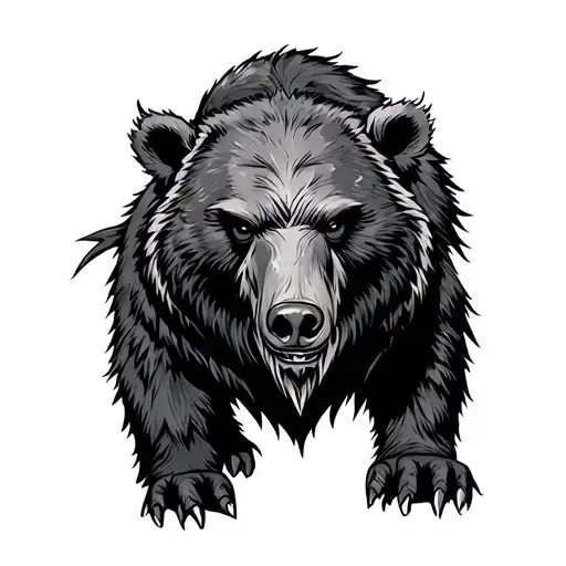 Viking bear tattoo design idea
