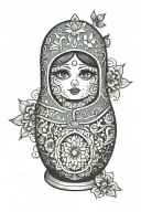 Russian nesting doll tattoo design idea