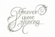 „forever young" tattoo design idea