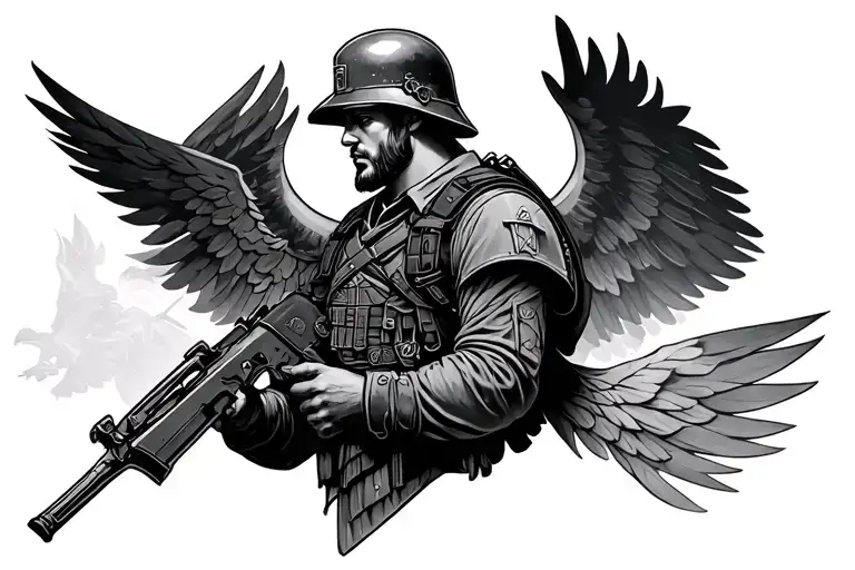 Soldier Of God tattoo design idea
