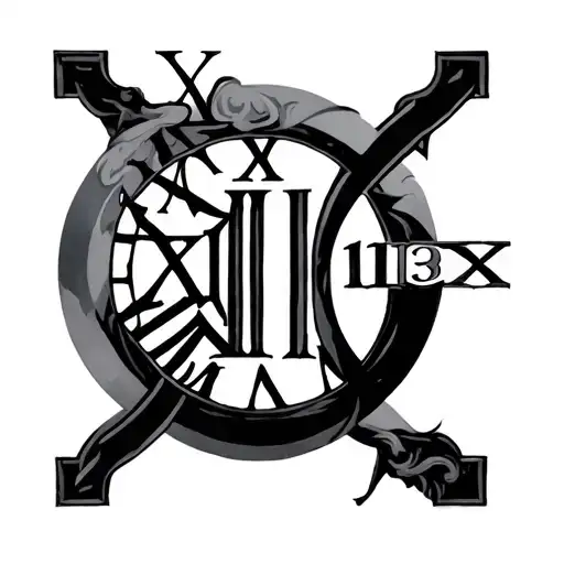 1993 Roman Numerals tattoo design idea