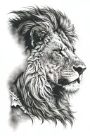 Lion head tattoo design idea