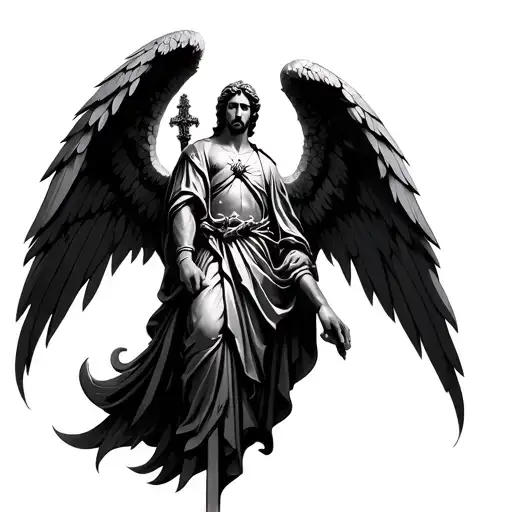 Arcange Saint Michael Ange tattoo design idea