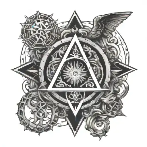 hermetic symbols tattoo design idea