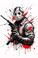 Pokemon and jason voorhees tattoo design idea