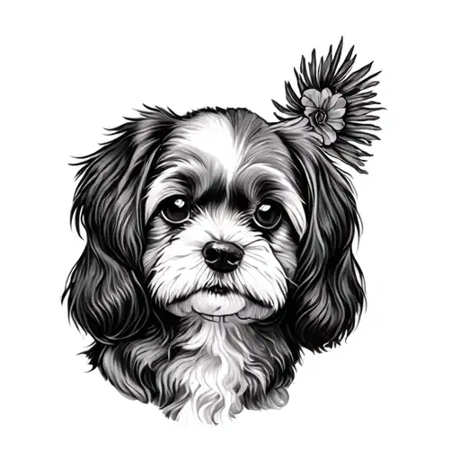 Cockapoo tattoo design idea