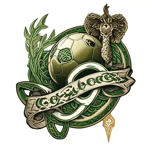 celtic fc tattoo that pays tribute to a dad who passed away tattoo design idea