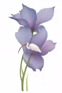 ibis papyrus flower tattoo design idea