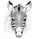 stitch and scrimp with zebra pattern tattoo design idea