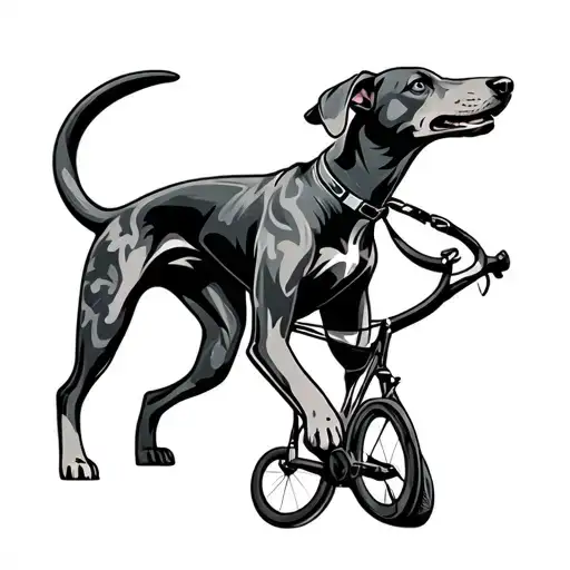 triathlon dogs tattoo design idea