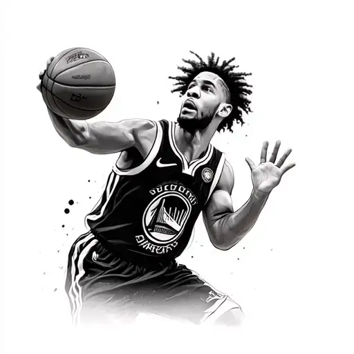 stephen curry shooting a three tattoo design idea