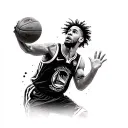 stephen curry shooting a three tattoo design idea