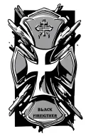 firefighter Maltese cross tattoo design idea