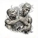 kobe bryant guarding Michael jordan tattoo design idea
