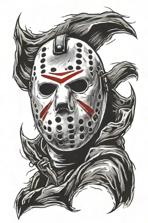 jason voorhees mask tattoo design idea