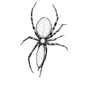 a black widow spider tattoo design idea