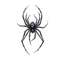 a black widow spider tattoo design idea