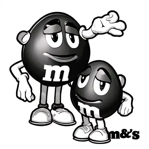 Two  lentils from m&m's tattoo design idea
