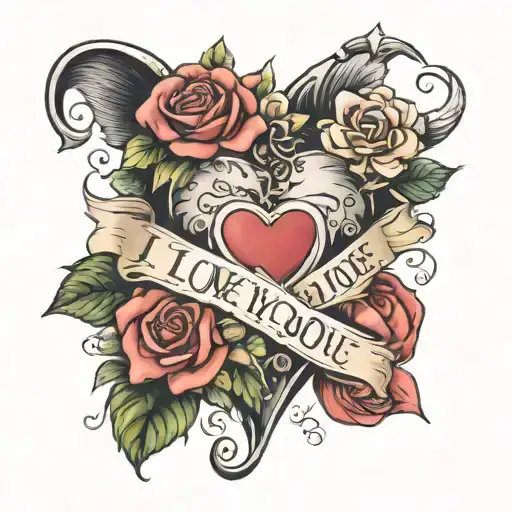 I love you, I love you more, impossible, its possible tattoo design idea