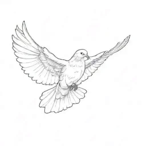 a white dove tattoo design idea