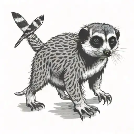 meerkat dressed elvis Presley tattoo design idea