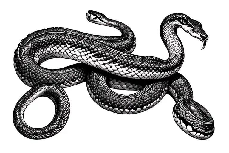 a snake wrapt around a collarbone tattoo design idea