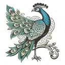 peacock tattoo design idea