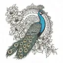 peacock tattoo design idea