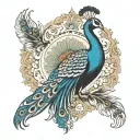 peacock tattoo design idea