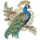 peacock tattoo design idea