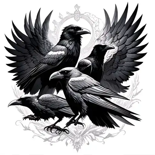 divergent three ravens, harry potter, in omnia paratus, and fourth wing tattoo design idea