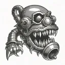 chomper grenade tattoo design idea