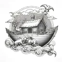 Noah's ark tattoo design idea