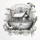 Noah's ark tattoo design idea