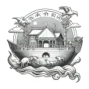Noah's ark tattoo design idea