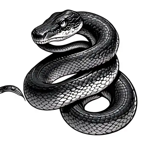 Black Mamba Snake tattoo design idea