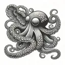 Japanese Octopus tattoo design idea