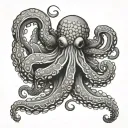 Japanese Octopus tattoo design idea
