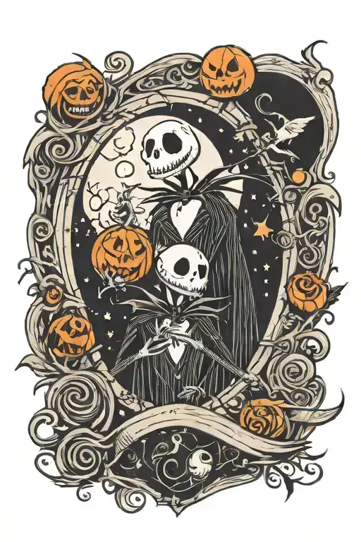nightmare before christmas tattoo design idea