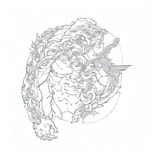 a men rigth pectoral and right arm tatoo tattoo design idea