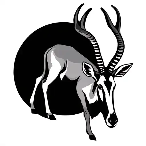 gazelle tattoo design idea