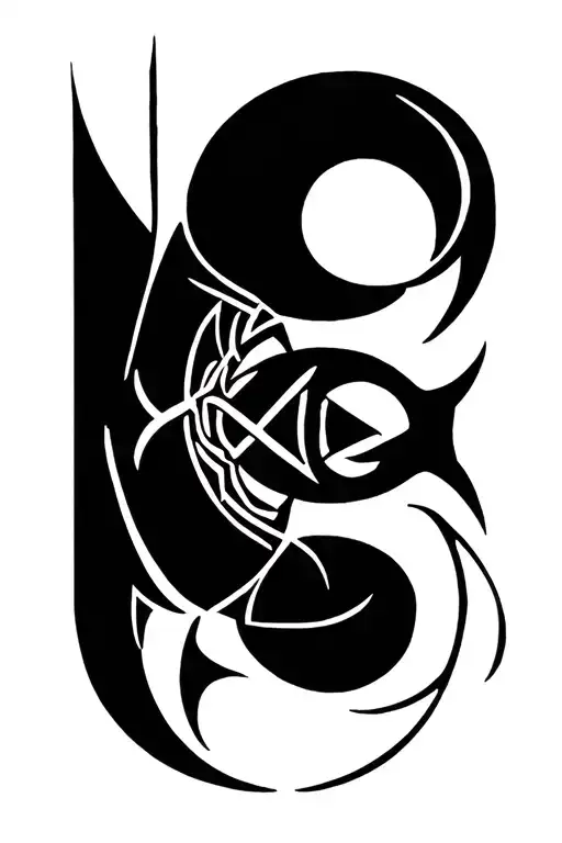 viking binding runes tattoo design idea