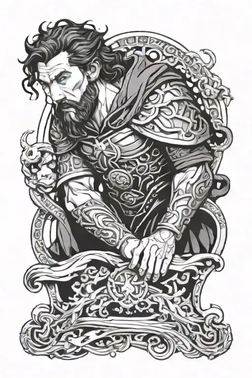 spartan lion doctor strange theme tattoo tattoo design idea