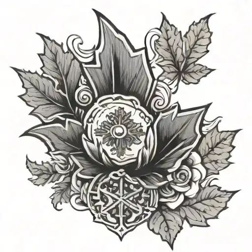 canadian symbols incorporated tattoo design idea