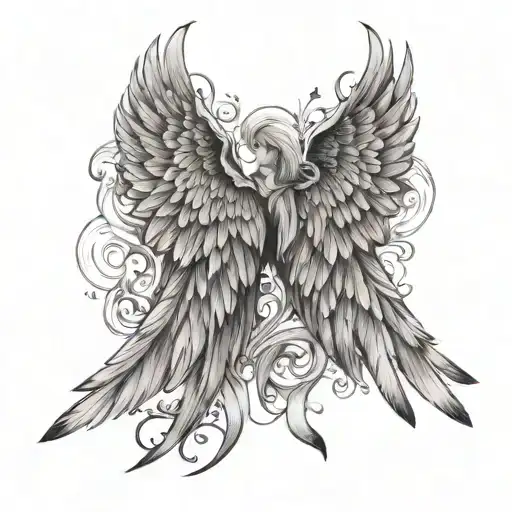 Gabriel Angel wings tattoo design idea