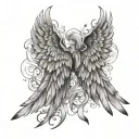 Gabriel Angel wings tattoo design idea