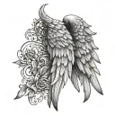 Gabriel Angel wings tattoo design idea